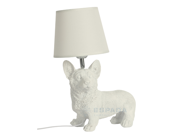 Creative Dog Carved Corgi Table Lamp, Pug Dog Table Lamp