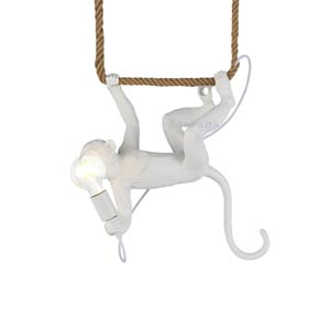 Polyresin Sitting Monkey Table Lamp