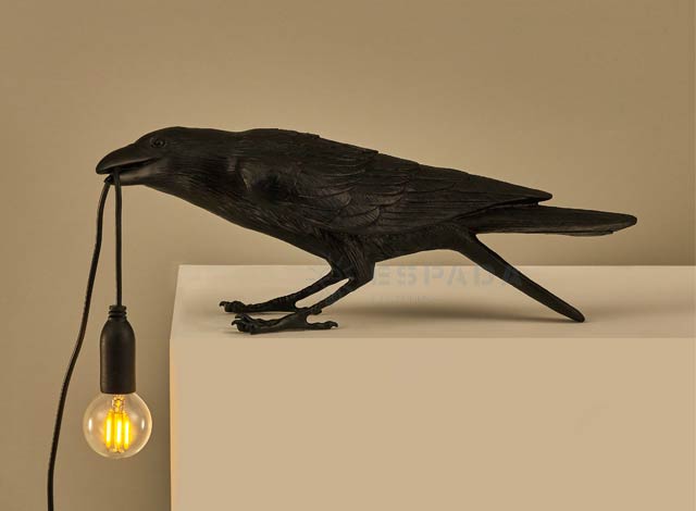 Creative Raven Sculpture LED Bird Lamps