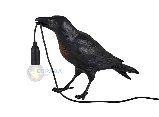 Creative Raven Sculpture LED Bird Lamps