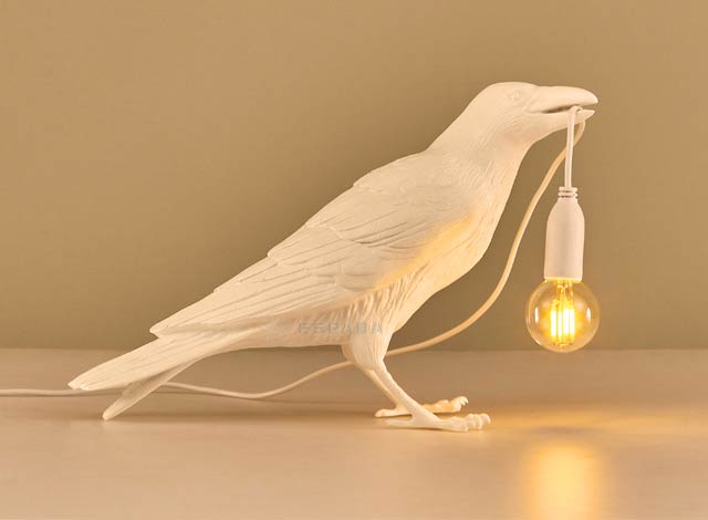 Creative Raven Sculpture LED Bird Lamps