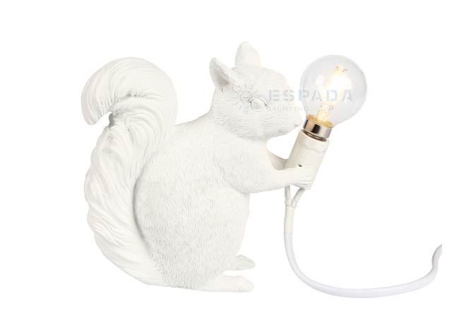 Unique Squirrel Figurine Table Lamp