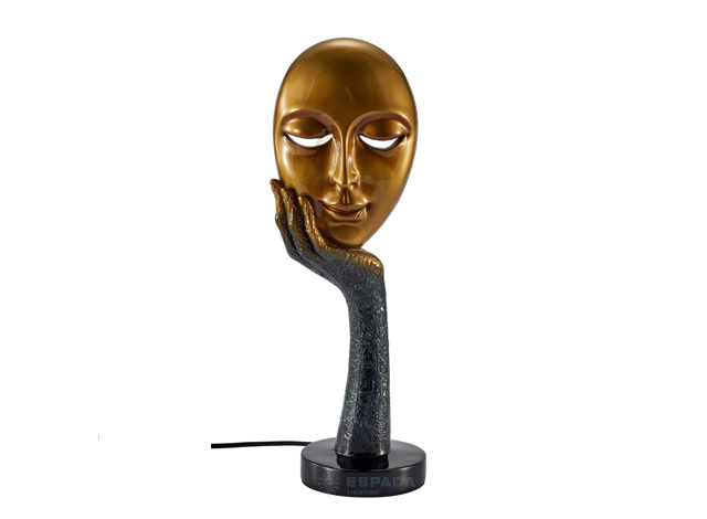 Side Cabinet Art Décor Face Table Lamp