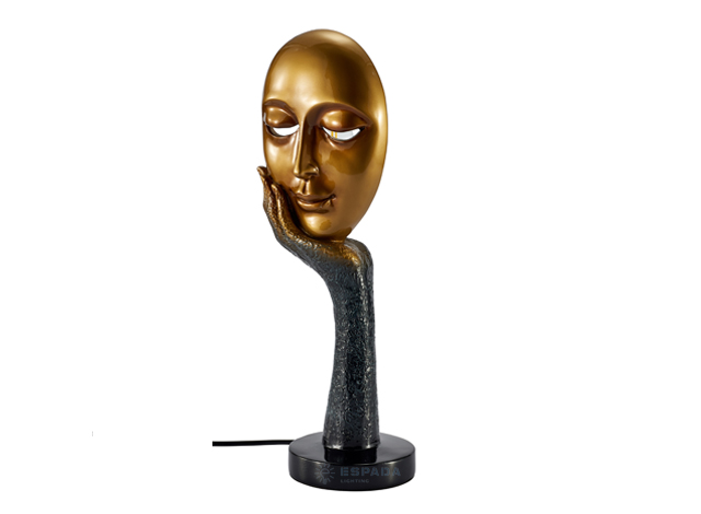 Side Cabinet Art Décor Face Table Lamp