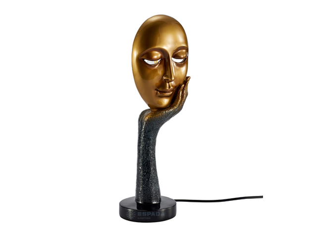 Side Cabinet Art Décor Face Table Lamp