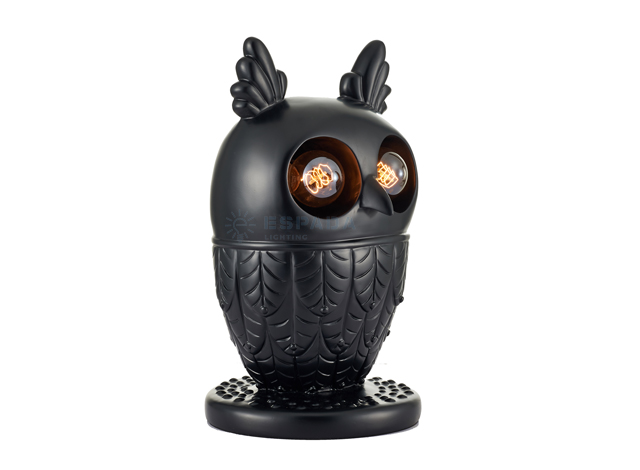 Owl Sculpted Table Lamp For Kids Room