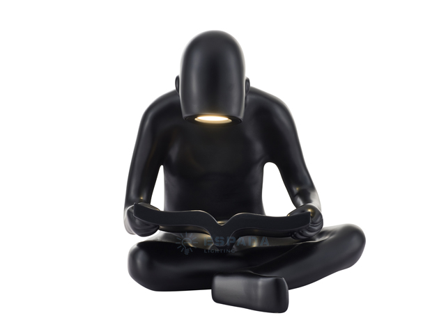 novelty gifts led reading man sculpture table lamp