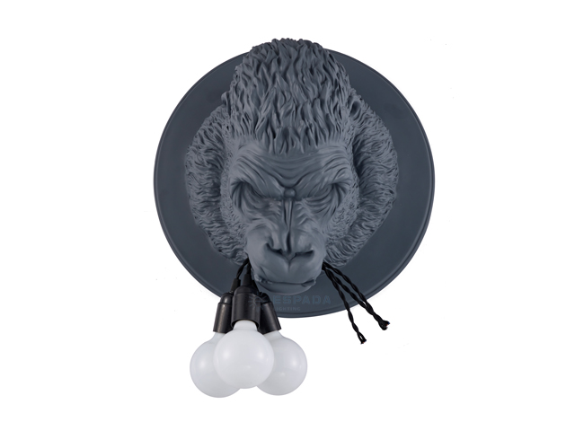 Wall Mounted Gorilla Head Light