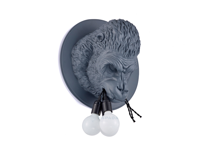 Wall Mounted Gorilla Head Light