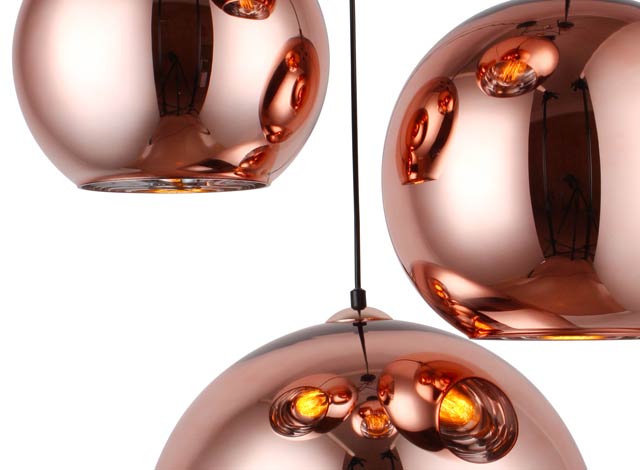 Replica Dixon Copper Glass Pendant Light