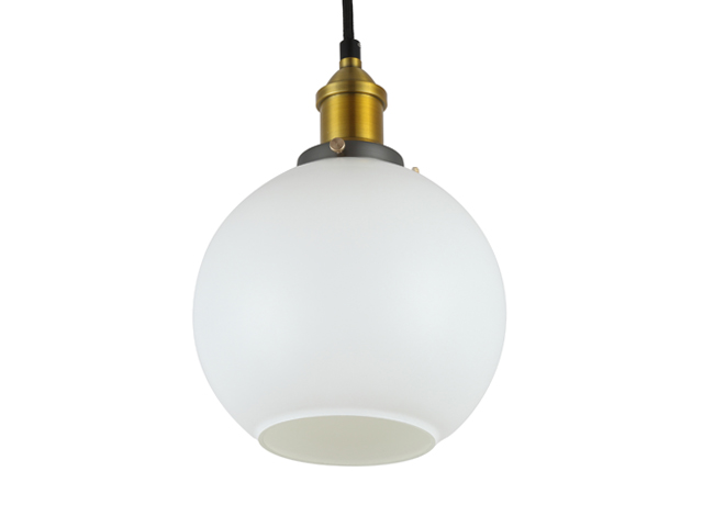 ES019 Vintage Cafe Lighting White Glass Globe Pendant Light