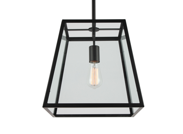 ES081 Geometric Metal and Glass Lantern Pendant Light for Kitchen