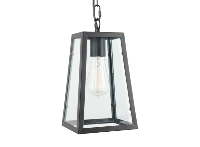 S083 Industrial Kitchen Island Glass Lantern Pendant Light