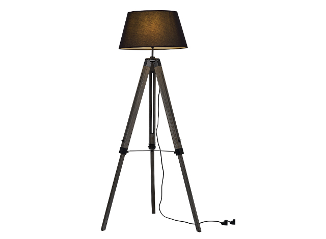 ES488 Industrial Fabric Shade Tripod Floor Lamp