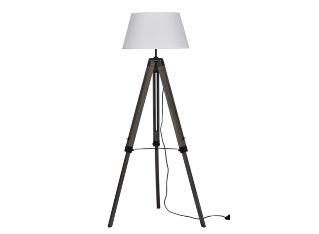 ES488 Industrial Fabric Shade Tripod Floor Lamp