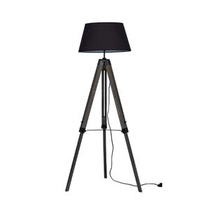 Industrial Fabric Shade Tripod Floor Lamp