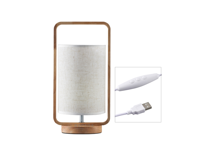 ES460 Bedside Led Dimmable Night Light With Fabric Shade