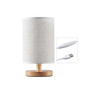 Bedside LED Dimmable Night Light with Fabric Shade