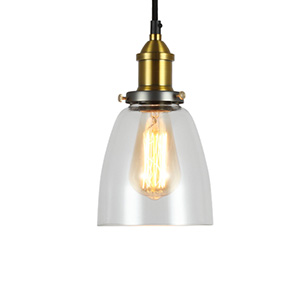 Farmhouse Kitchen Lighting Glass Cloche Pendant Light