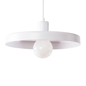 Modern White Aluminum Disk Pendant Light