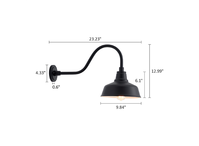 black gooseneck light