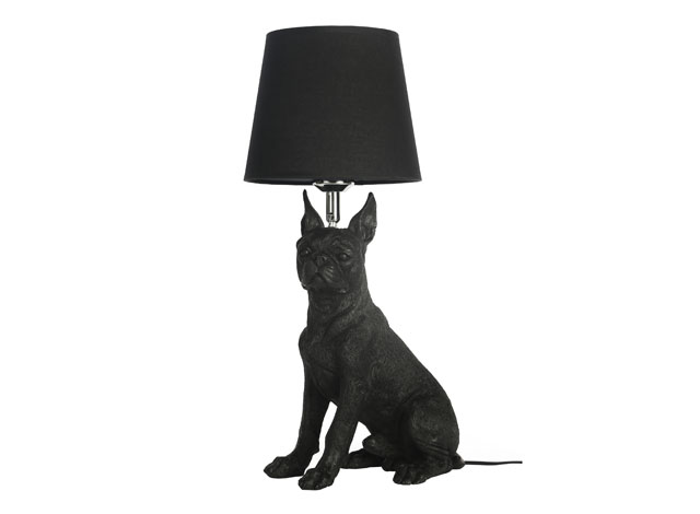 animal theme decor boston dog sculpture table lamp 2