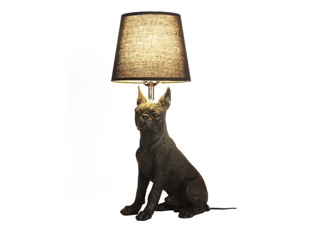 animal theme decor boston dog sculpture table lamp 3
