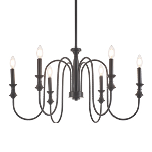 Vintage 6-Light Arms Dining Room Chandelier