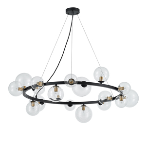 Living Room DIY Glass Bubble Circle Chandelier 40 Inch